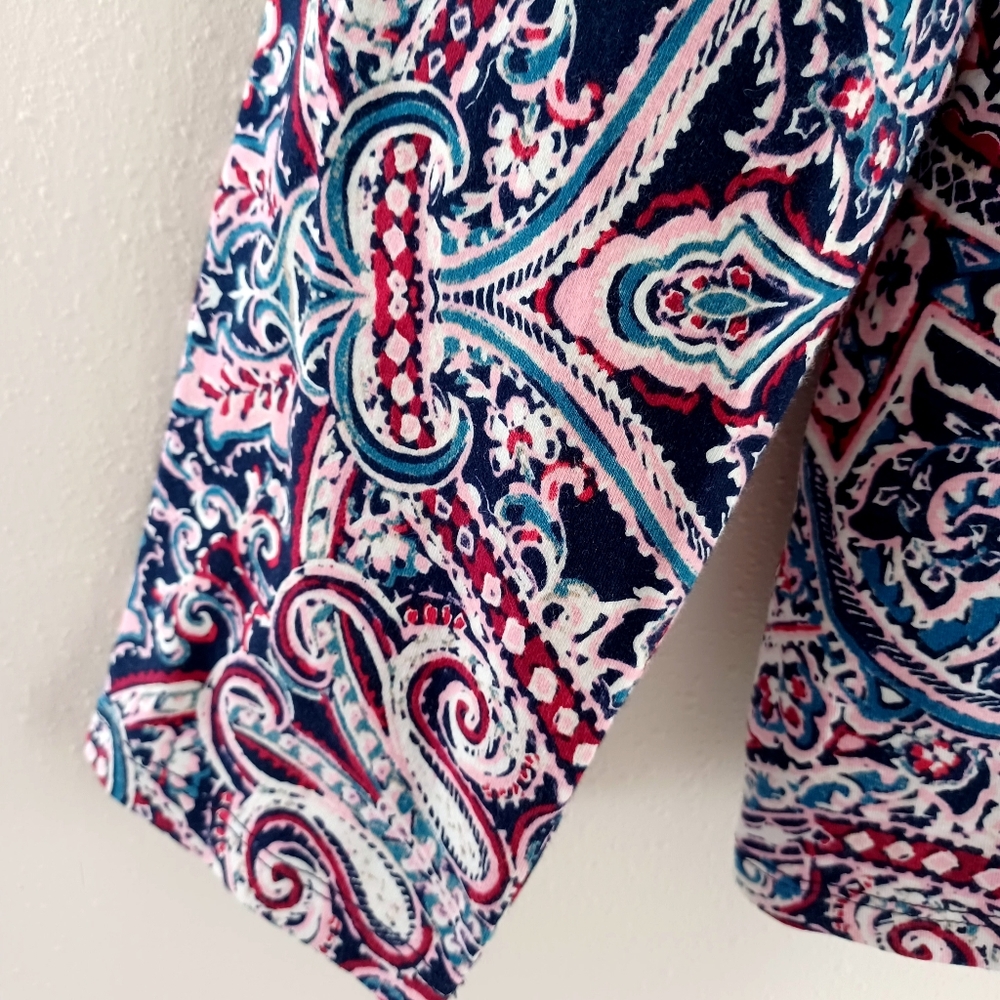 Talbots Crewneck Tee - Scrolling Paisley, Size XLp - Picture 6 of 16